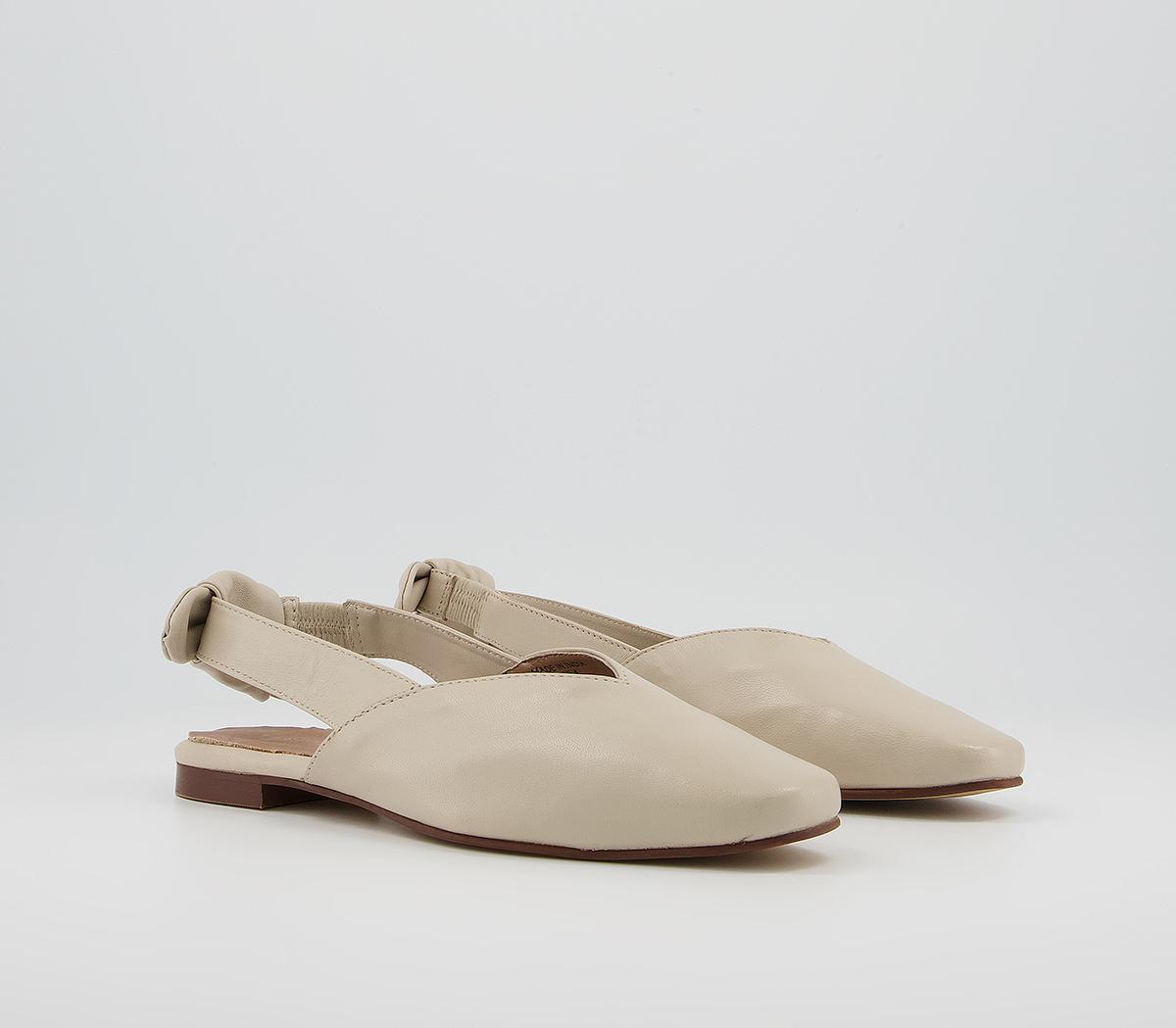 OFFICEFarran Soft Bow Slingback FlatsTaupe Leather