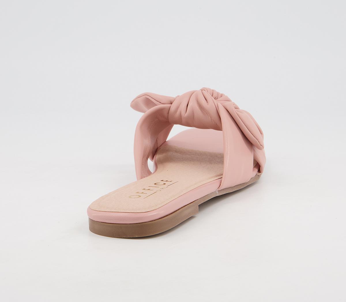 Office Stories Square Toe Bow Mules Office Stories Square Toe Bow Mules Light Pink