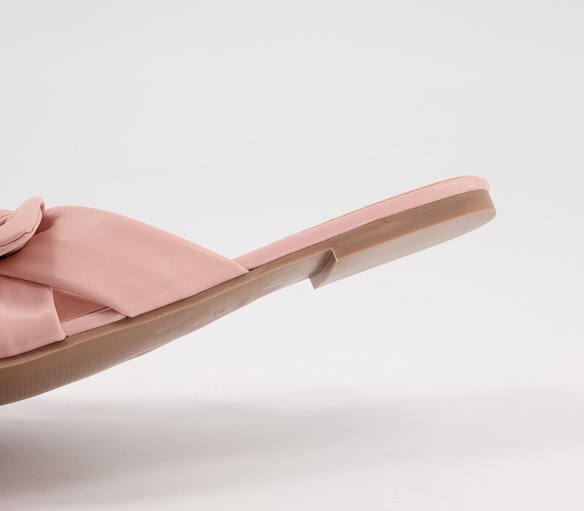 Office Stories Square Toe Bow Mules Office Stories Square Toe Bow Mules Light Pink