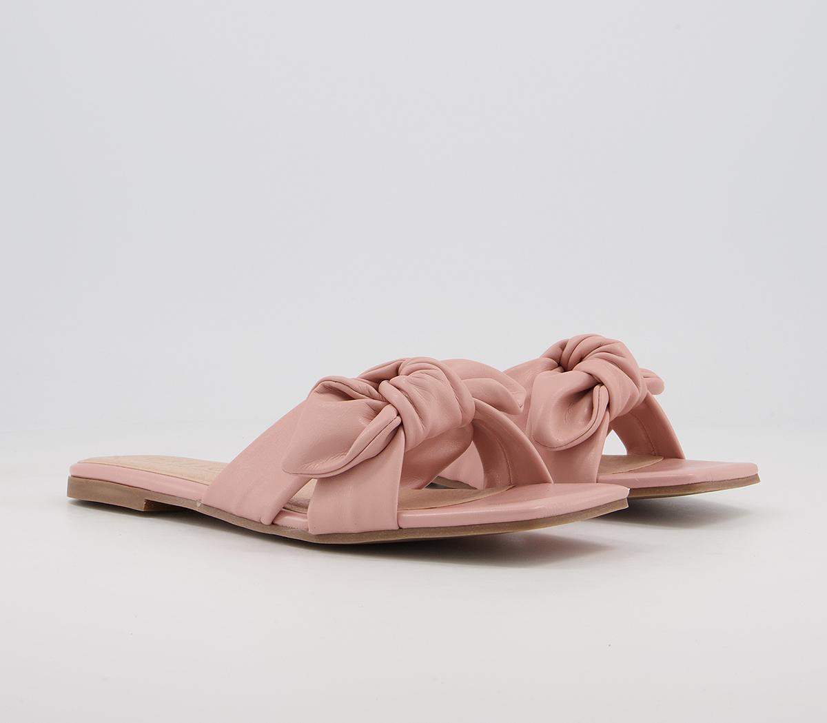 Office Stories Square Toe Bow Mules Office Stories Square Toe Bow Mules Light Pink