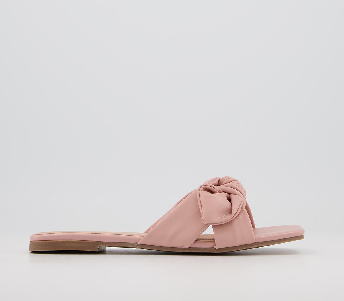 Office Stories Square Toe Bow Mules Office Stories Square Toe Bow Mules Light Pink