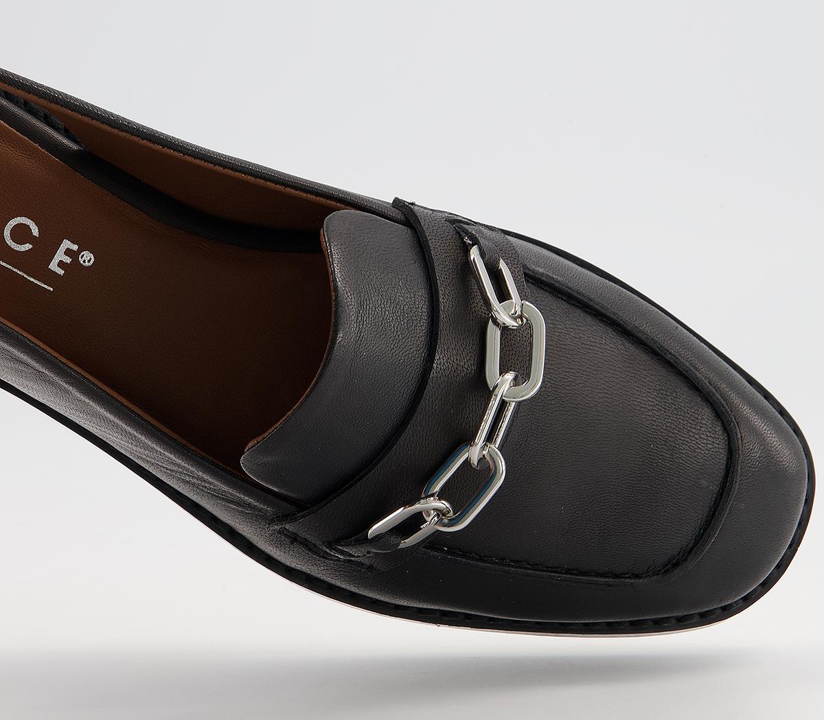 Office Fairen Slingback Hardware Flat Loafers Office Fairen Slingback Hardware Flat Loafers Black Leather