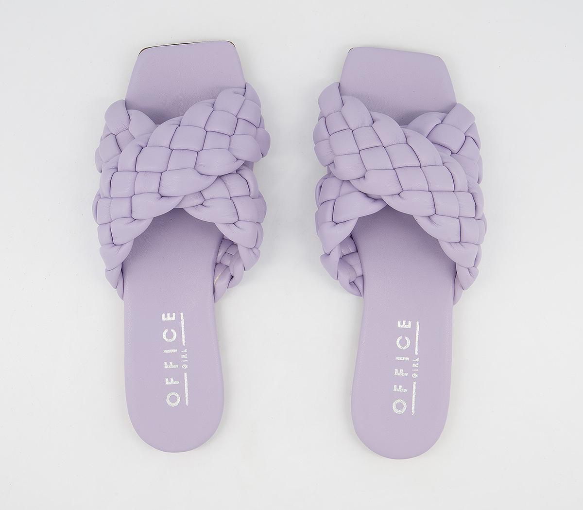 Office Stare Plaited Cross Strap Mules Office Stare Plaited Cross Strap Mules Lilac