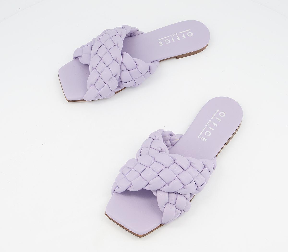 Office Stare Plaited Cross Strap Mules Office Stare Plaited Cross Strap Mules Lilac