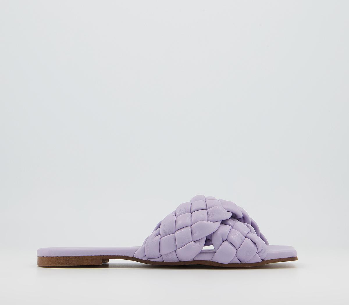 OfficeStare Plaited Cross Strap Mules OfficeStare Plaited Cross Strap MulesLilac