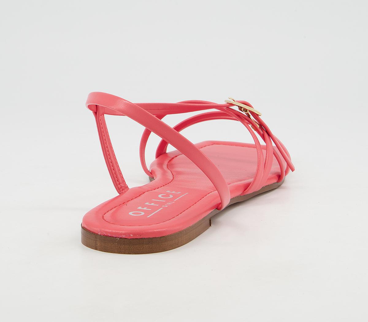 Office Setting Square Toe Strappy Sandals Office Setting Square Toe Strappy Sandals Coral