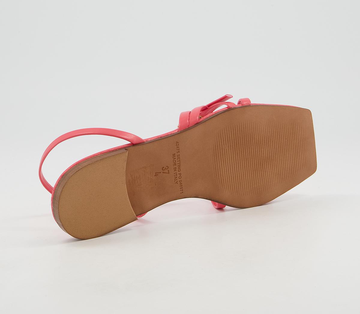 Office Setting Square Toe Strappy Sandals Office Setting Square Toe Strappy Sandals Coral