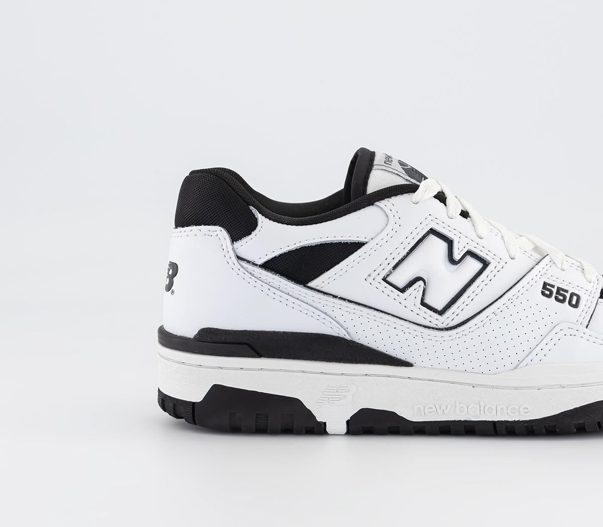 New Balance BB550 Trainers White Black - Unisex Sports