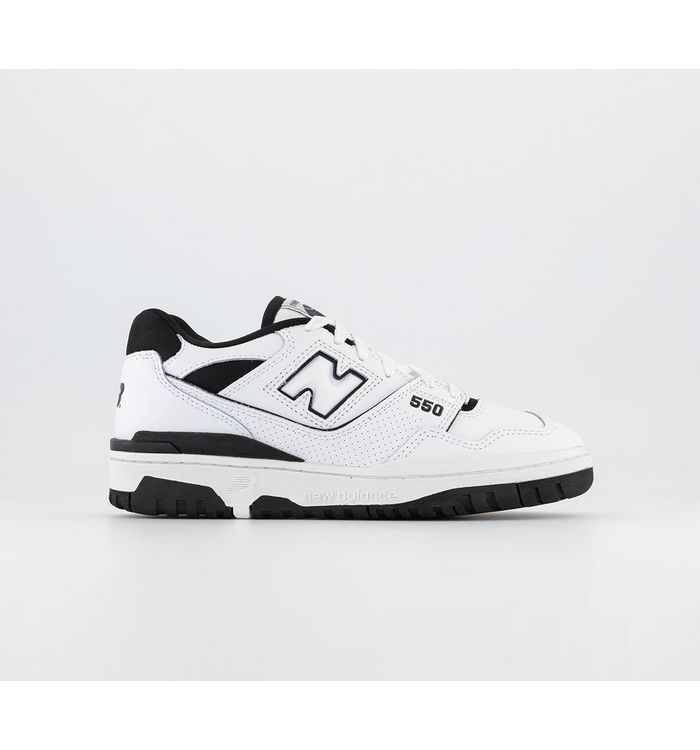 New Balance Bb550 Trainers White Black Leather
