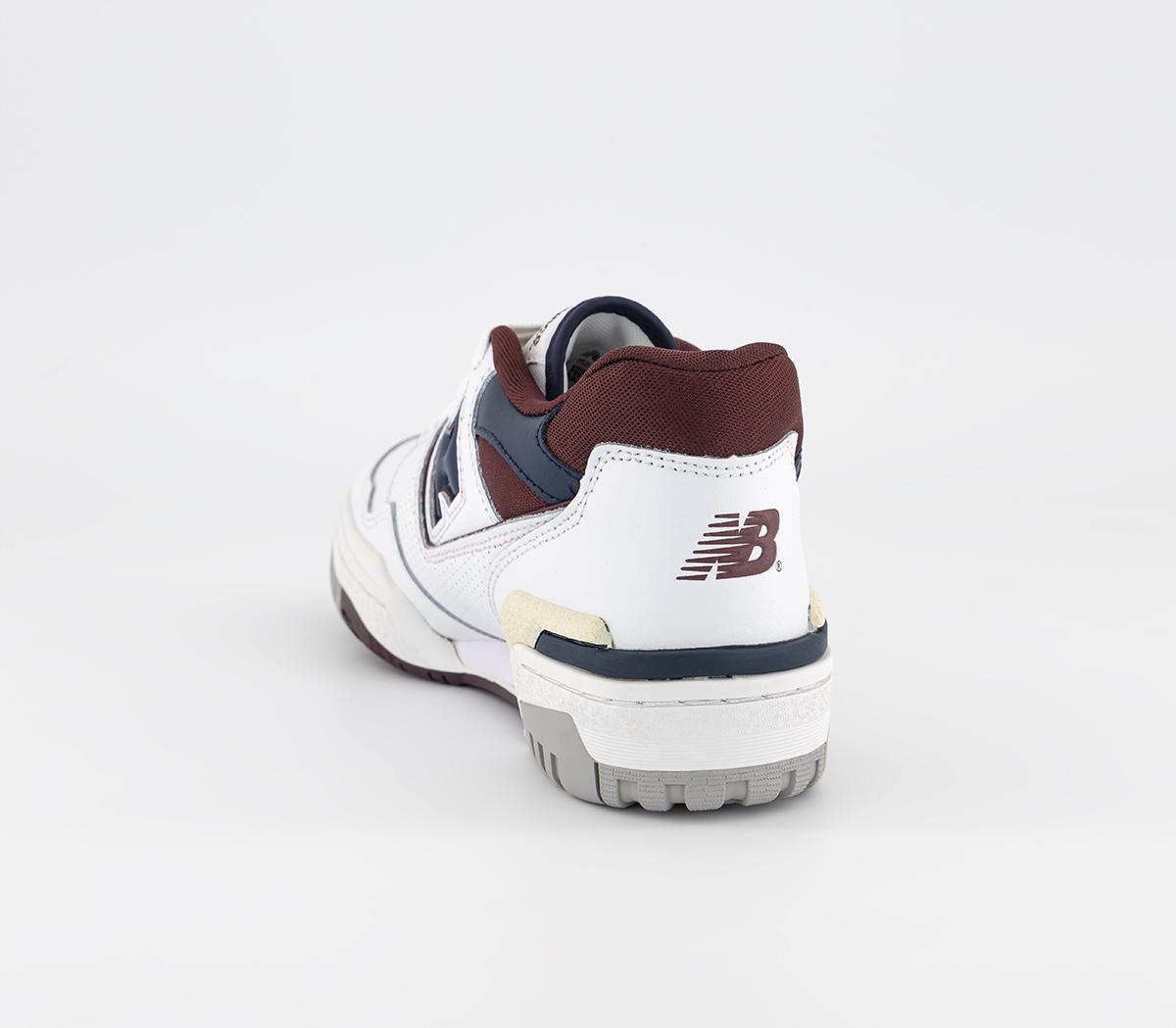 New BalanceBB550 Trainers White Navy Burgundy