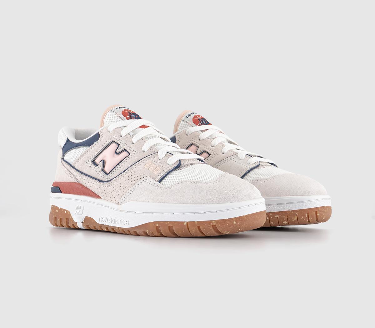 New Balance BB550 Trainers Sea Salt Navy Red - Women's Trainers