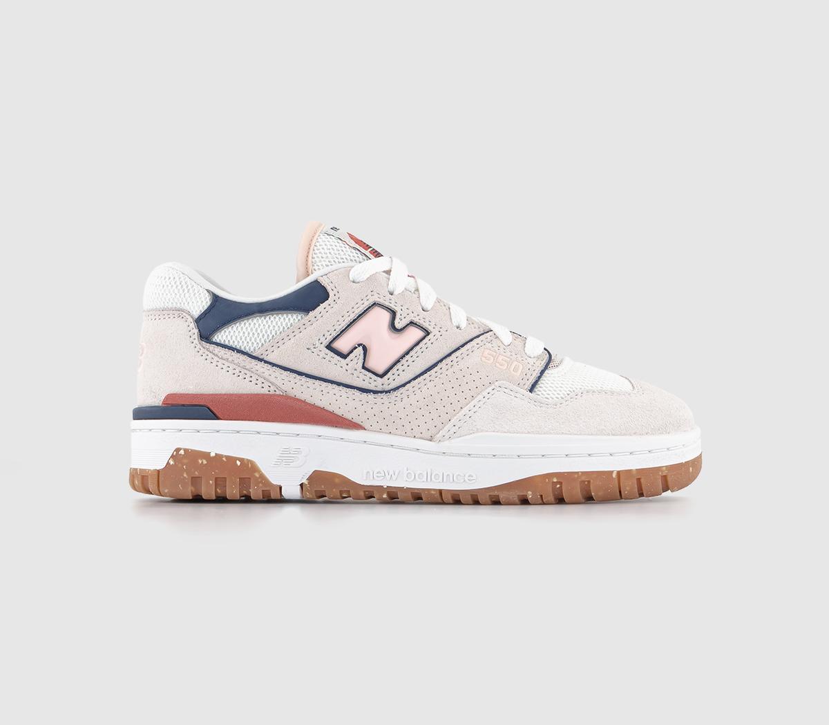New Balance BB550 Trainers Sea Salt Navy Red - Women's Trainers