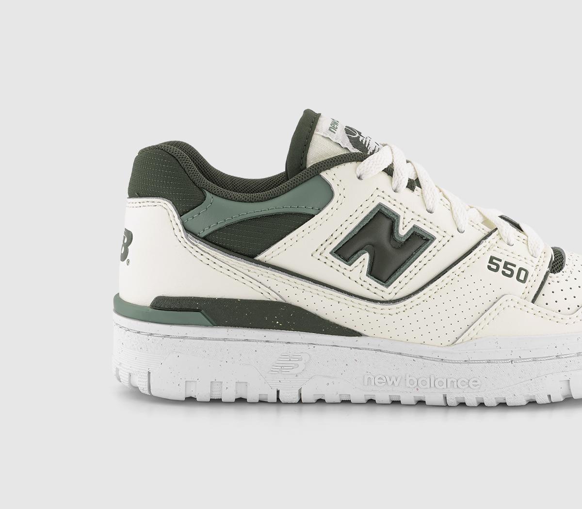 New BalanceBB550 Trainers Angora White Offwhite Green