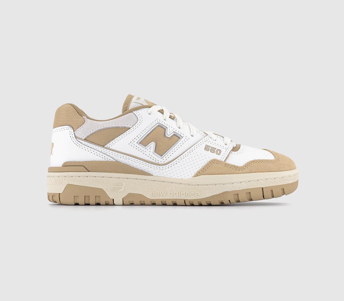 New Balance BB550 Trainers White Sand Offwhite - Unisex Sports