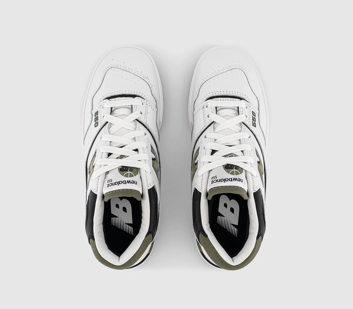 New BalanceBb550 TrainersWhite Black Khaki