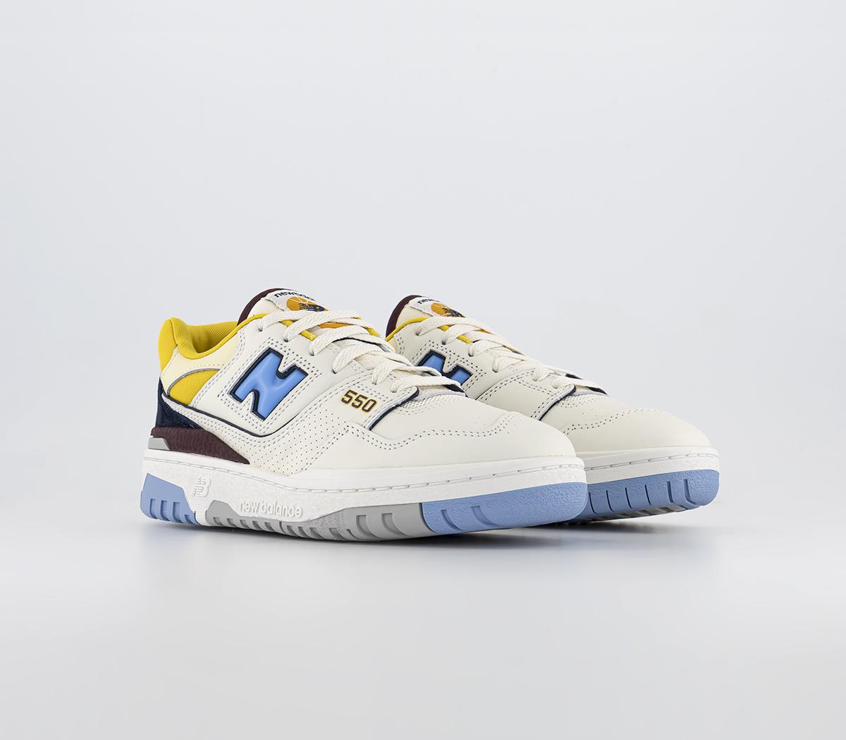 New BalanceBB550 TrainersBlue Yellow Burgundy