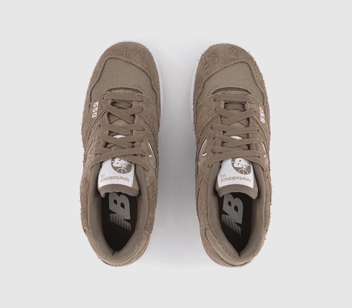 New BalanceBB550 TrainersMushroom Brown White