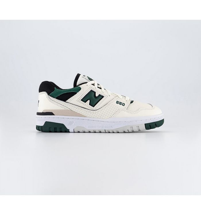 New Balance Bb550 Trainers Green White Off White Leather