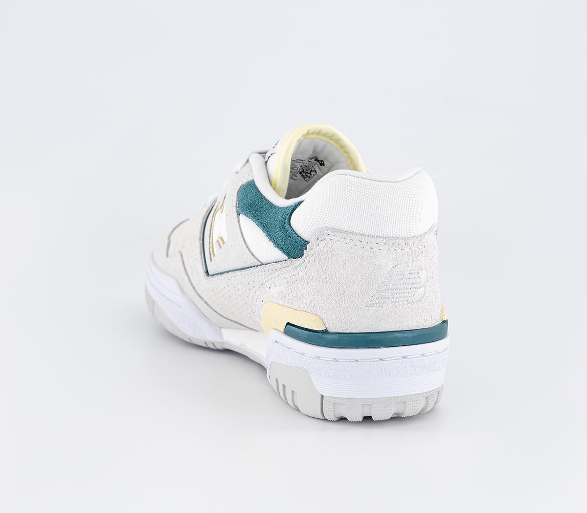 New BalanceBB550 Trainers Sea Salt Lime Grey White Green