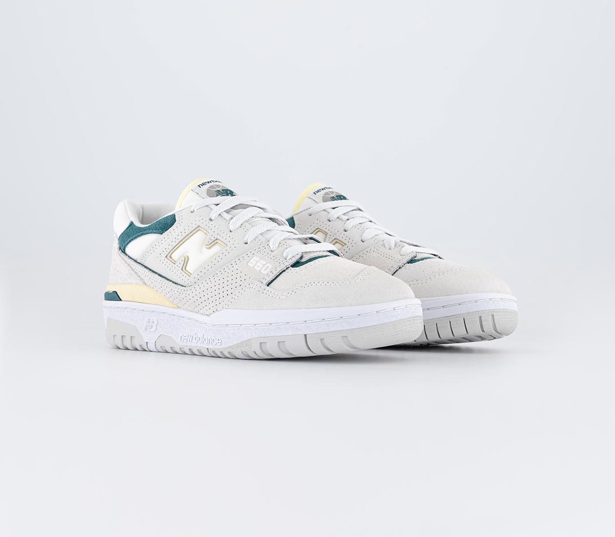 New BalanceBB550 Trainers Sea Salt Lime Grey White Green