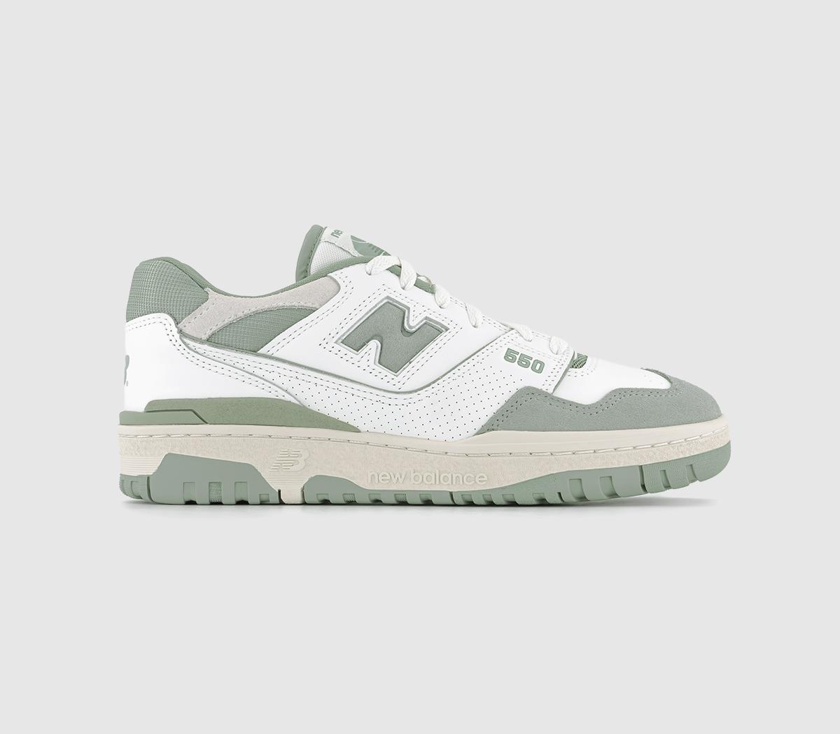 New Balance Kids Bb550 Trainers Sage Offwhite In Green, 7.5