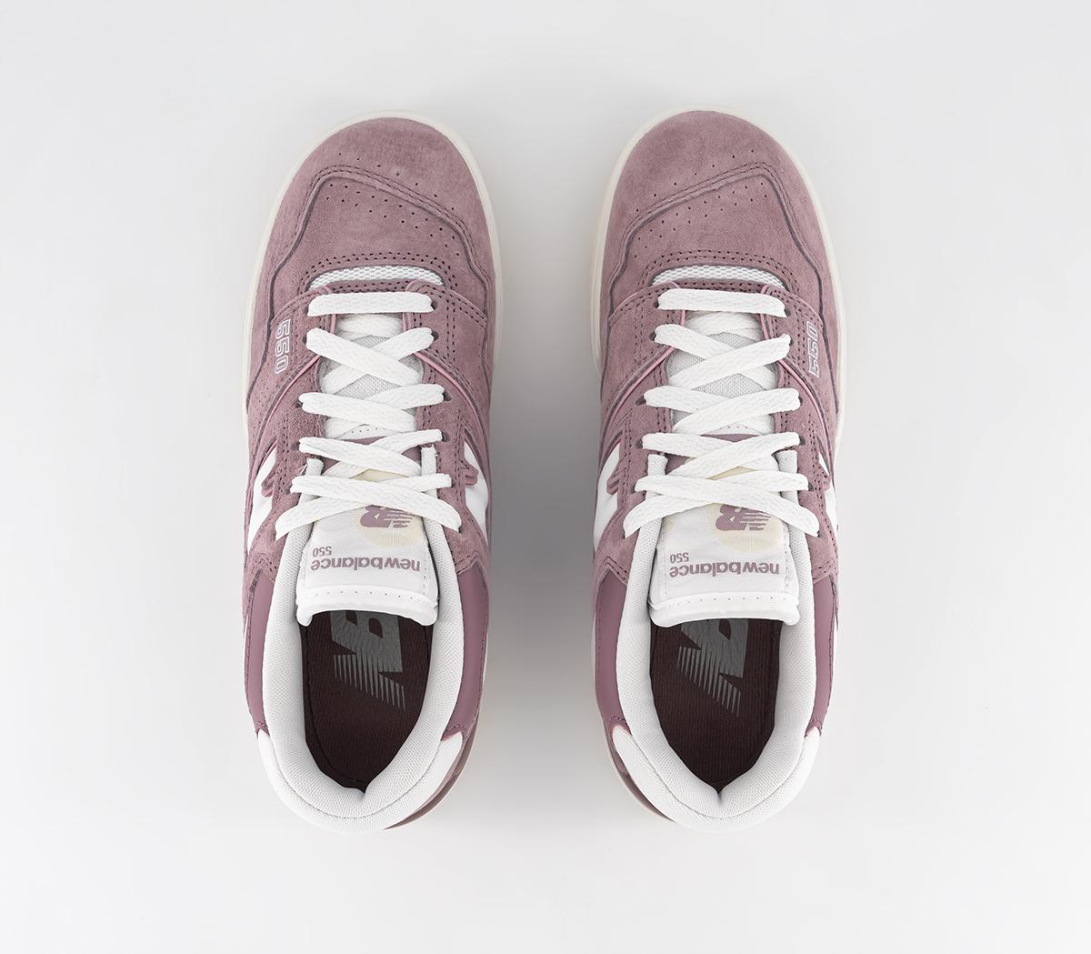 New BalanceBB550 TrainersLilac Chalk White