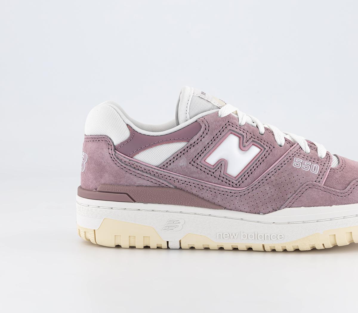 New BalanceBB550 TrainersLilac Chalk White