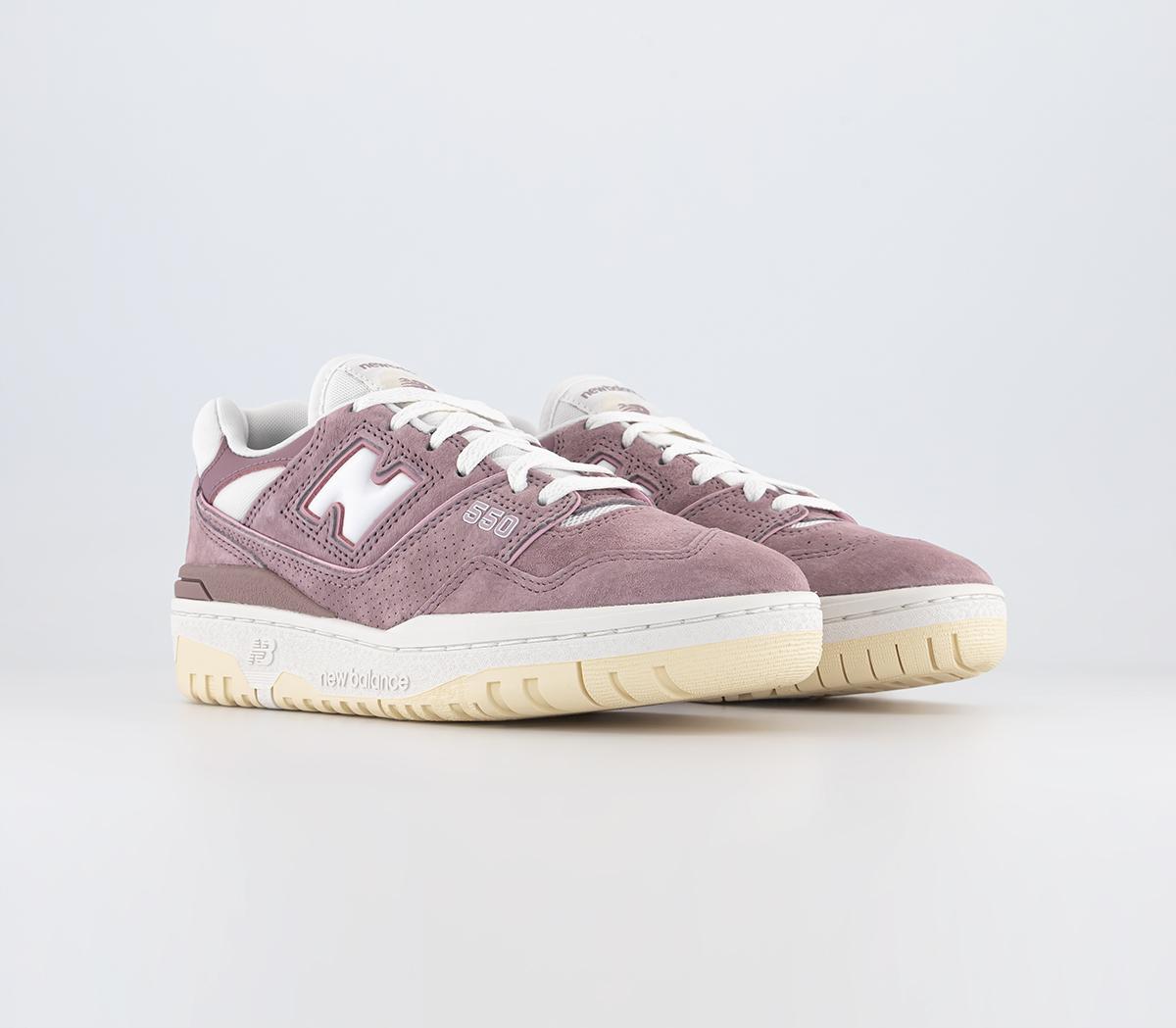New BalanceBB550 TrainersLilac Chalk White