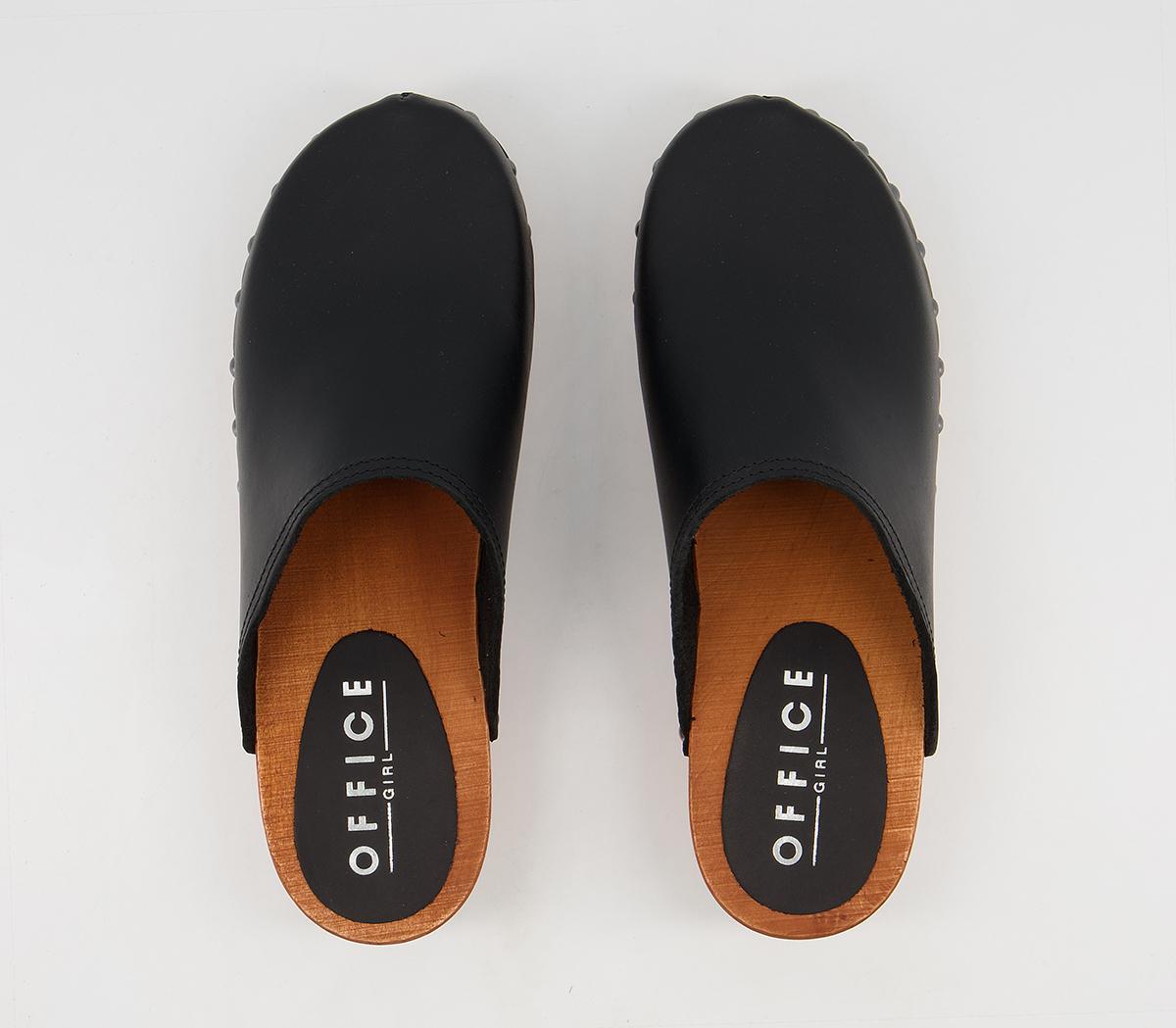Office Fall Out Closed Toe Clogs Office Fall Out Closed Toe Clogs Black Leather