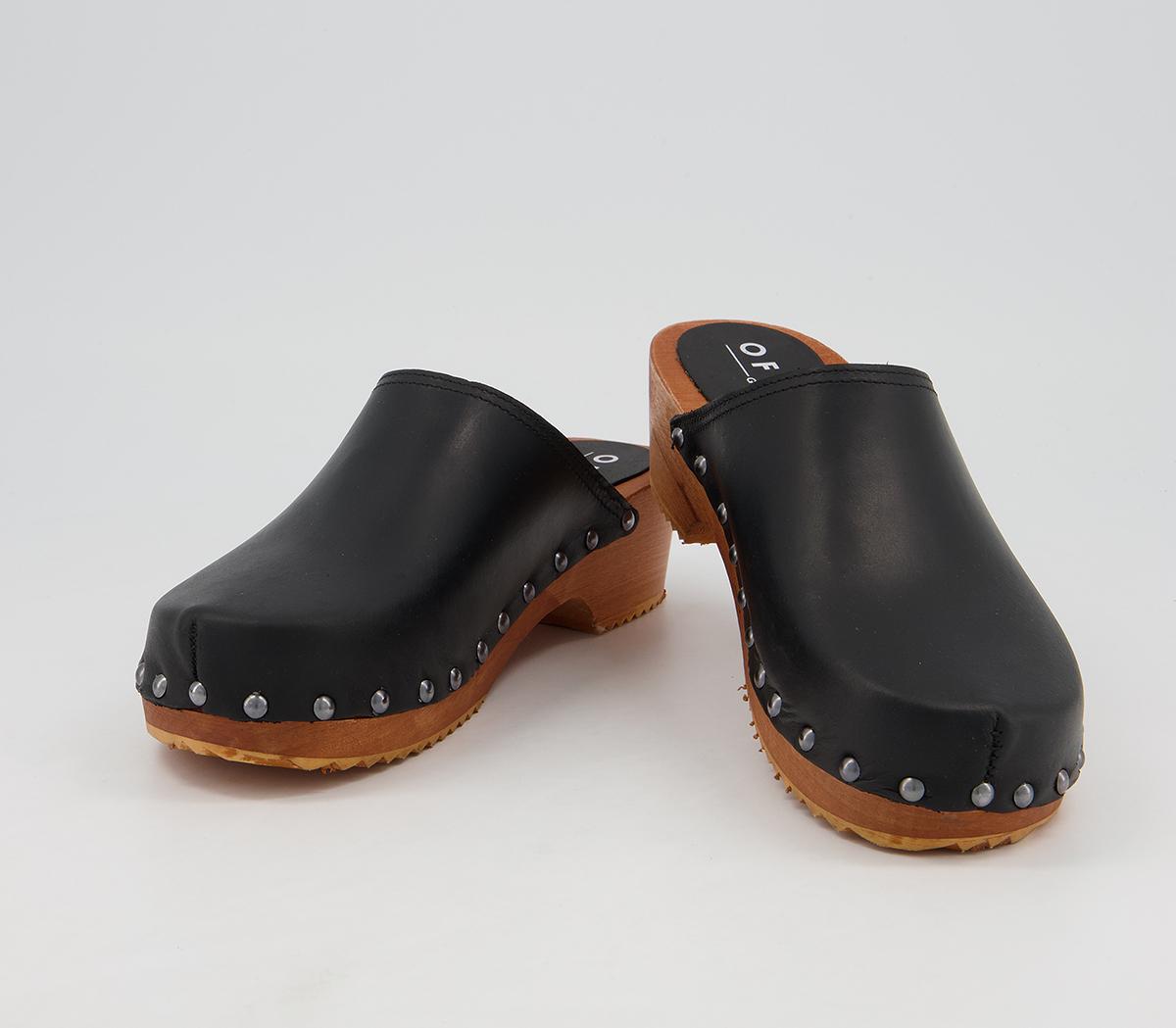 Office Fall Out Closed Toe Clogs Office Fall Out Closed Toe Clogs Black Leather