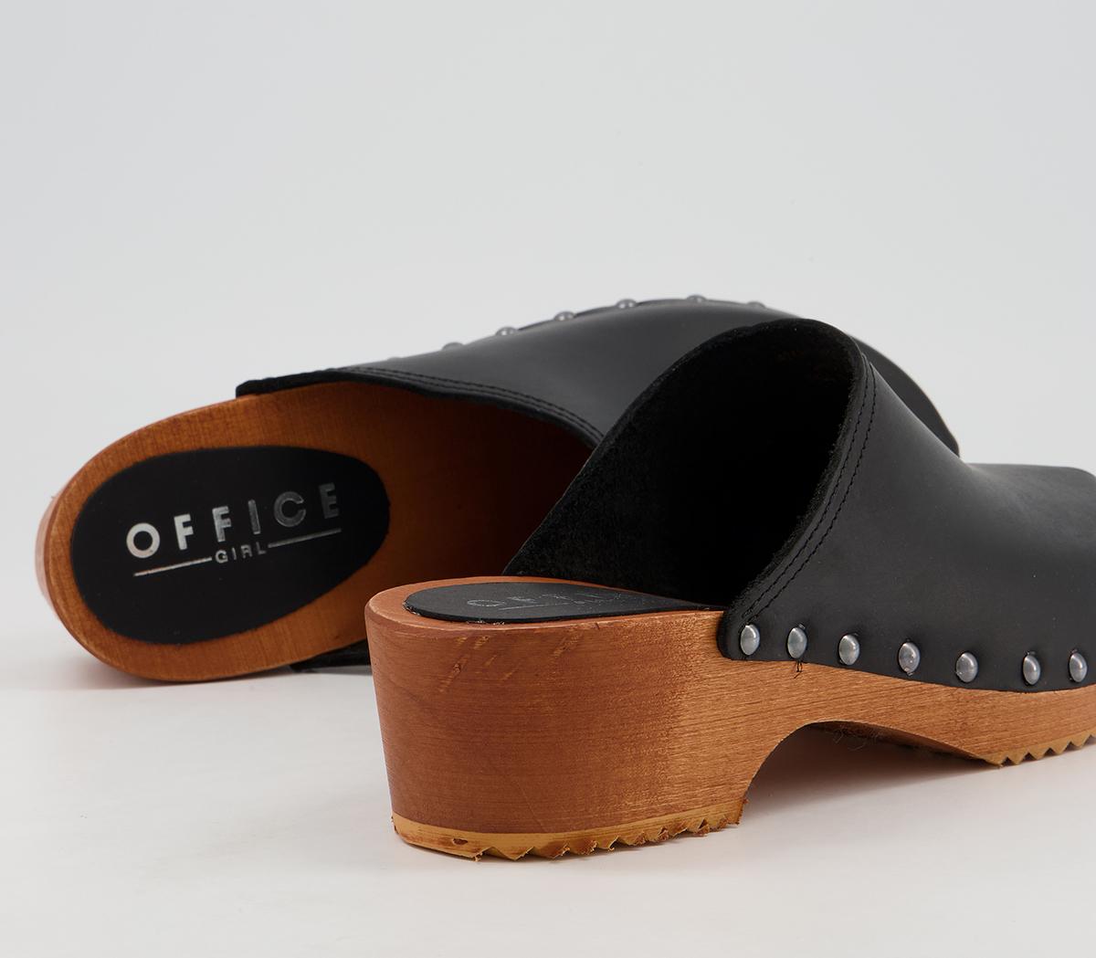 Office Fall Out Closed Toe Clogs Office Fall Out Closed Toe Clogs Black Leather