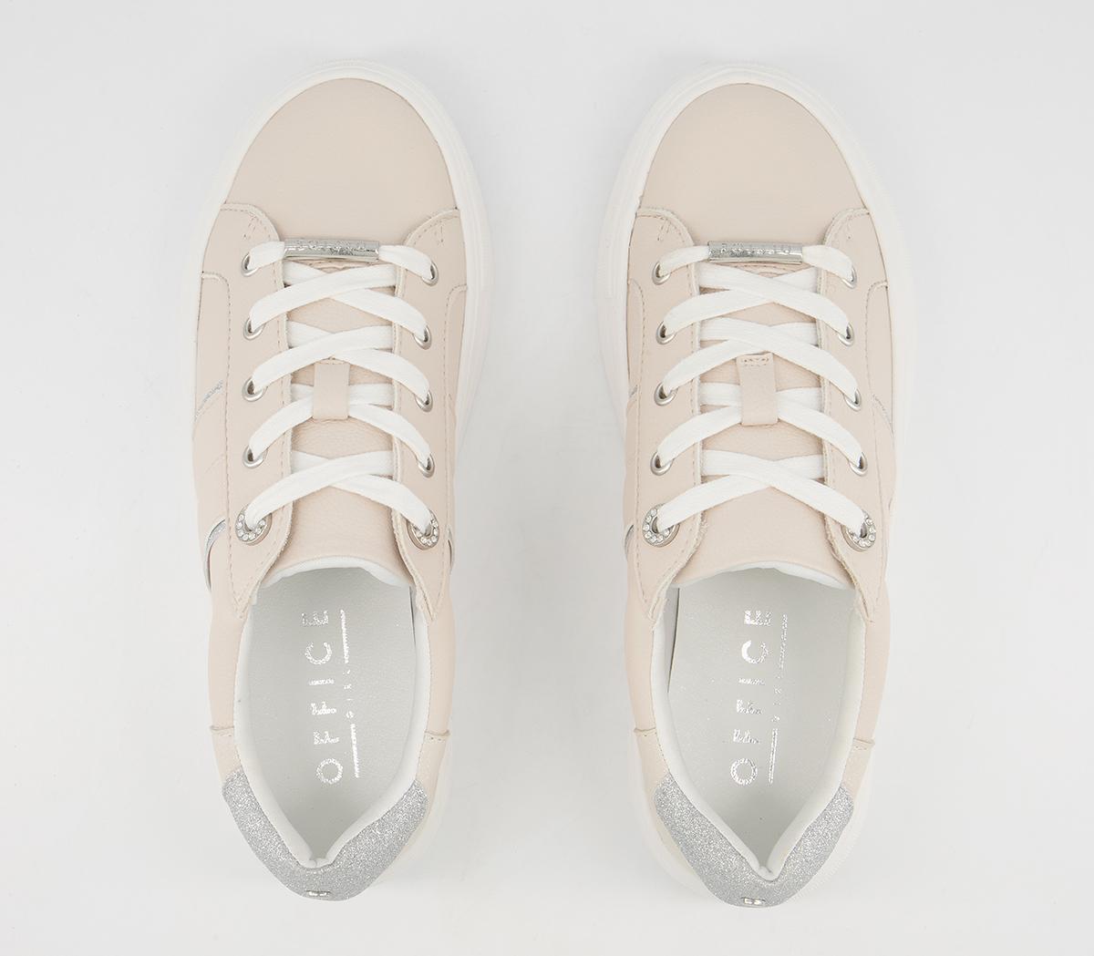 Office Ferrara Glam Flatform Trainers Office Ferrara Glam Flatform Trainers Silver Grey