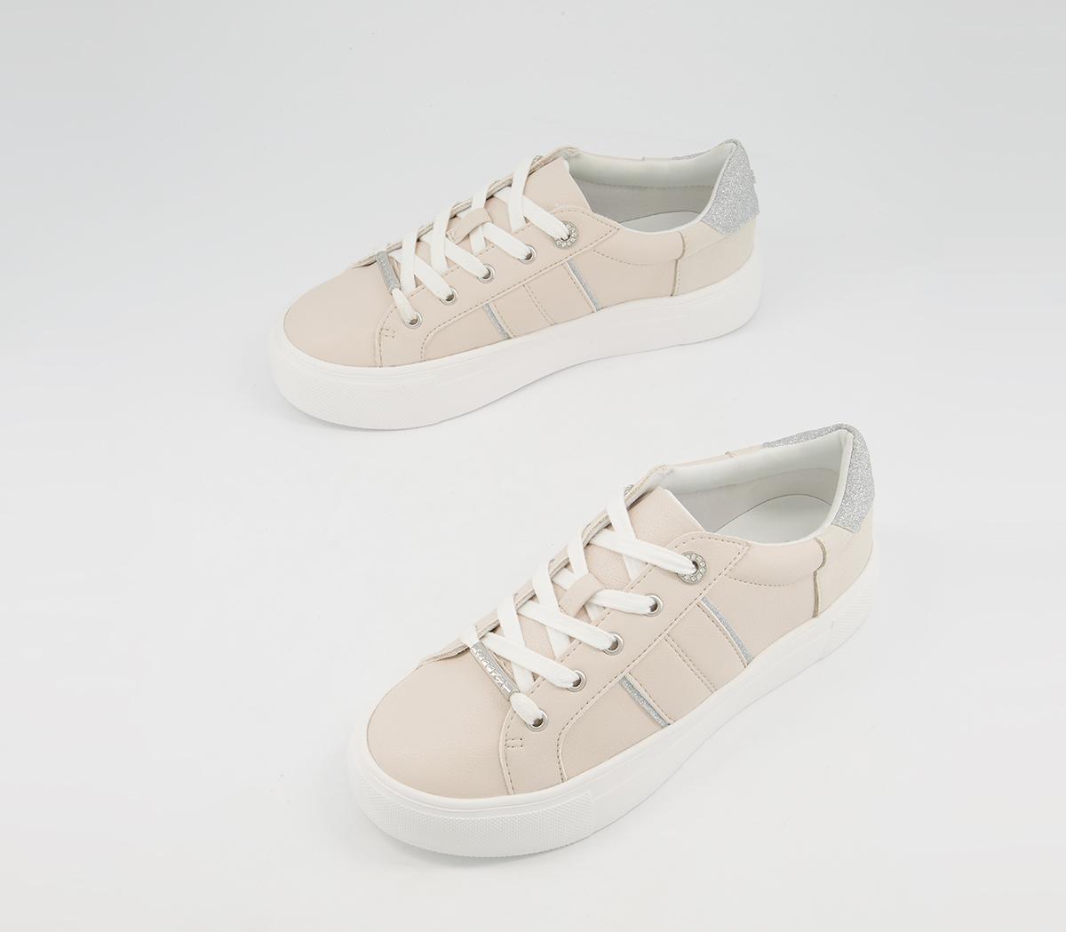 Office Ferrara Glam Flatform Trainers Office Ferrara Glam Flatform Trainers Silver Grey