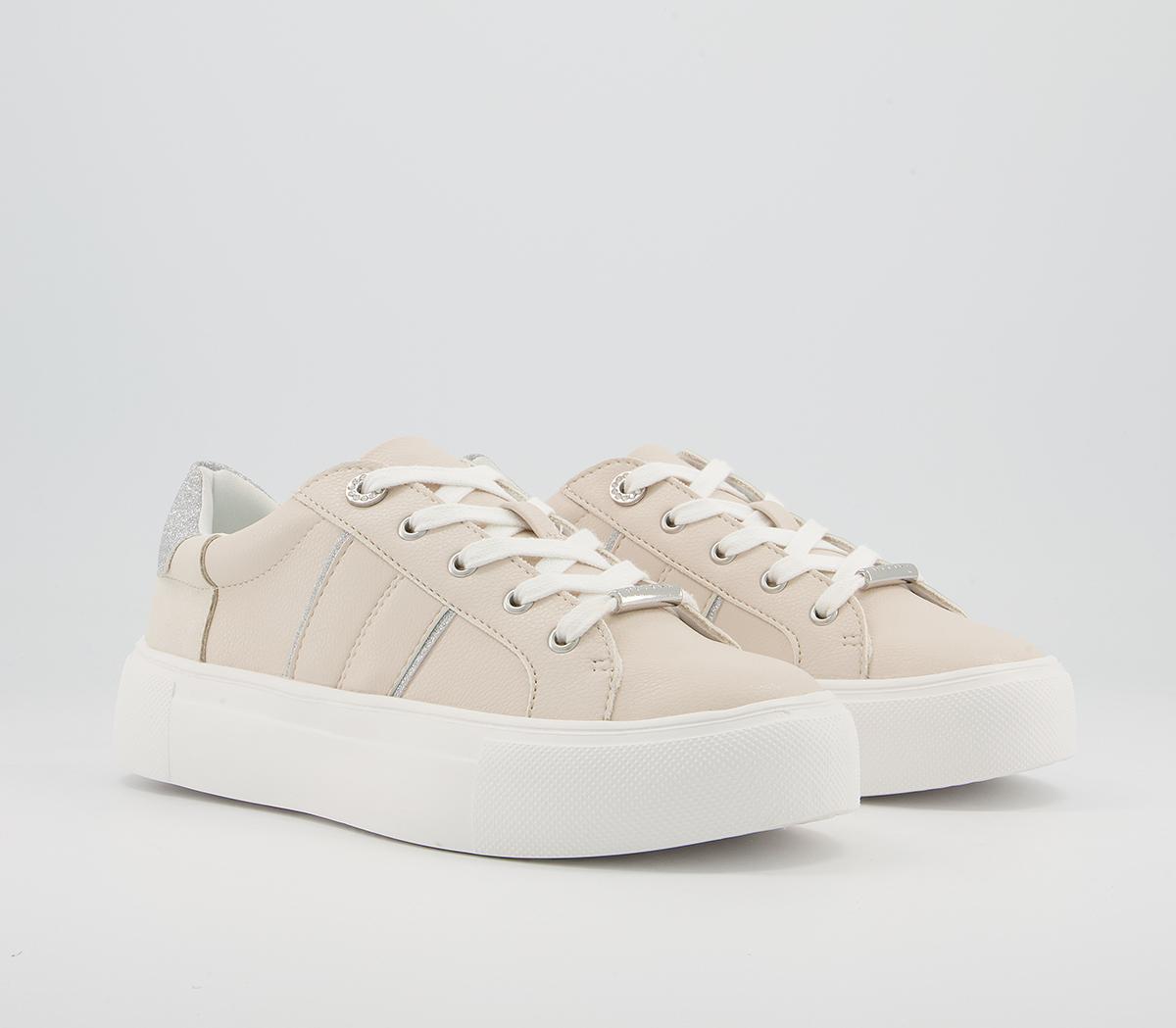 Office Ferrara Glam Flatform Trainers Office Ferrara Glam Flatform Trainers Silver Grey