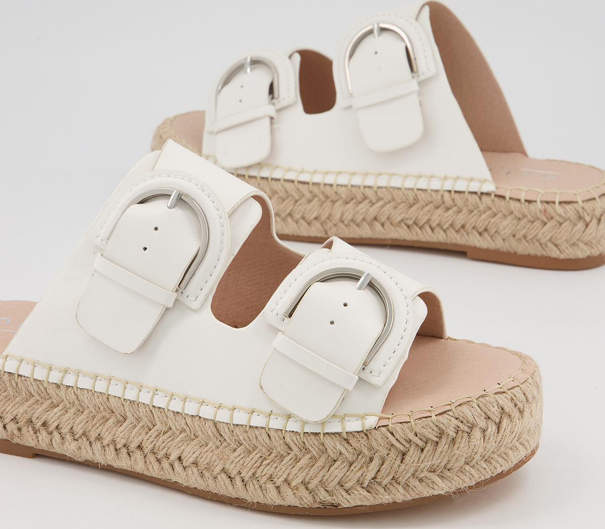 Office Shiloh Double Buckle Espadrille Sandals Office Shiloh Double Buckle Espadrille Sandals Off White