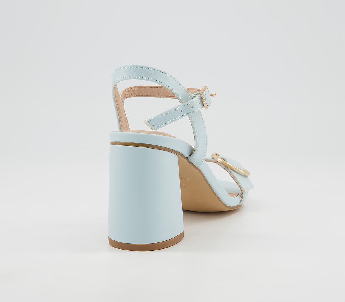 Office Majority Rules Ring Buckle Two Part Block Mid Heel Sandals Office Majority Rules Ring Buckle Two Part Block Mid Heel Sandals Pale Blue