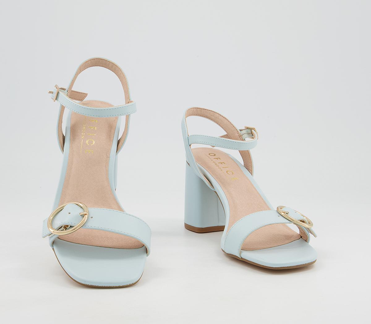 Office Majority Rules Ring Buckle Two Part Block Mid Heel Sandals Office Majority Rules Ring Buckle Two Part Block Mid Heel Sandals Pale Blue