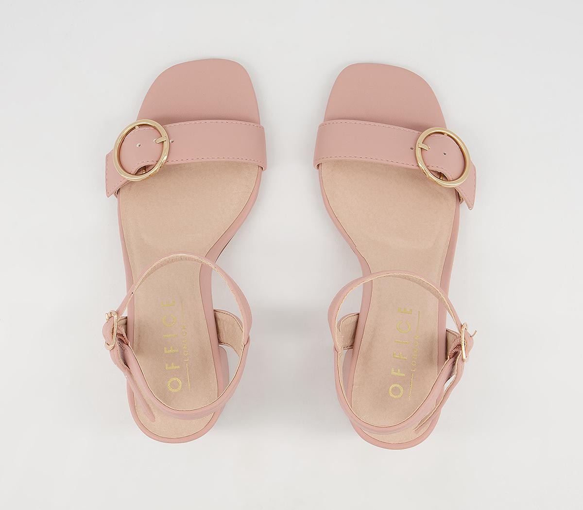Office Majority Rules Ring Buckle Two Part Block Mid Heel Sandals Office Majority Rules Ring Buckle Two Part Block Mid Heel Sandals Soft Pink