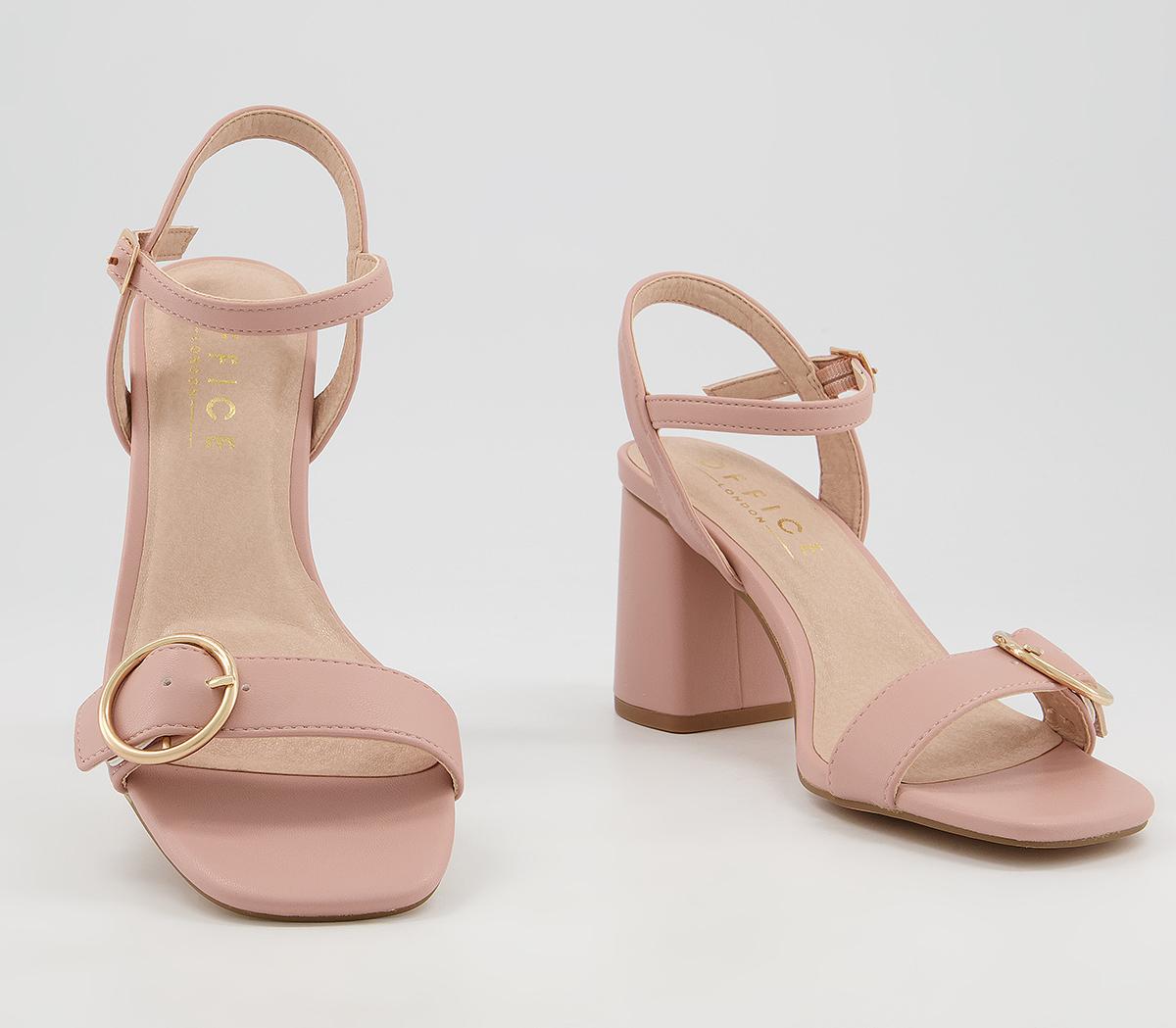 Office Majority Rules Ring Buckle Two Part Block Mid Heel Sandals Office Majority Rules Ring Buckle Two Part Block Mid Heel Sandals Soft Pink