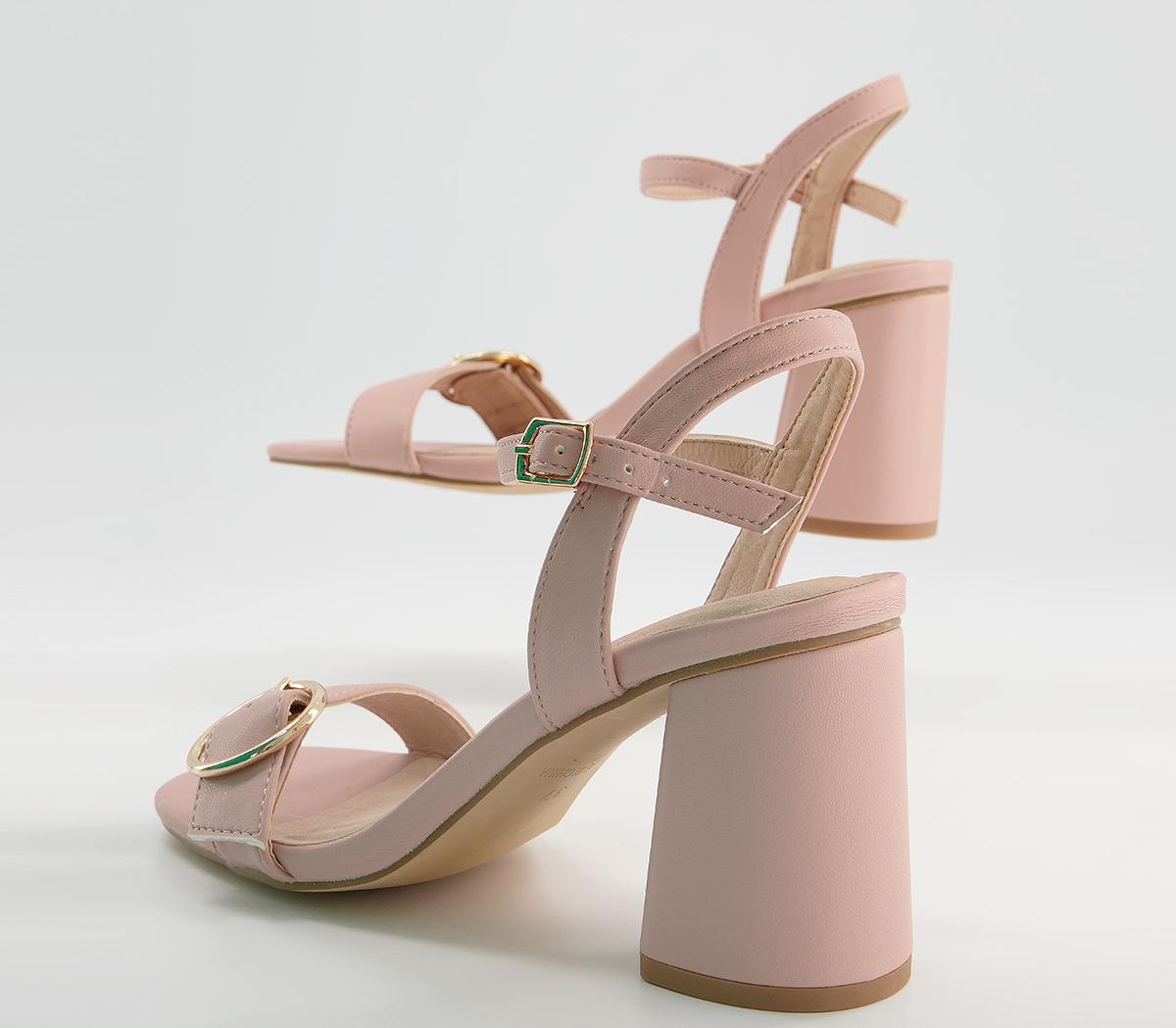 Office Majority Rules Ring Buckle Two Part Block Mid Heel Sandals Office Majority Rules Ring Buckle Two Part Block Mid Heel Sandals Soft Pink