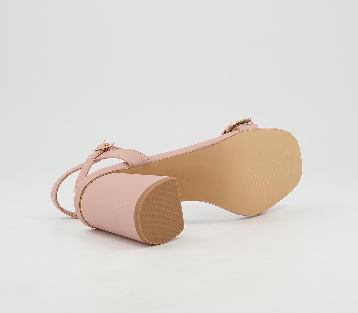 Office Majority Rules Ring Buckle Two Part Block Mid Heel Sandals Office Majority Rules Ring Buckle Two Part Block Mid Heel Sandals Soft Pink