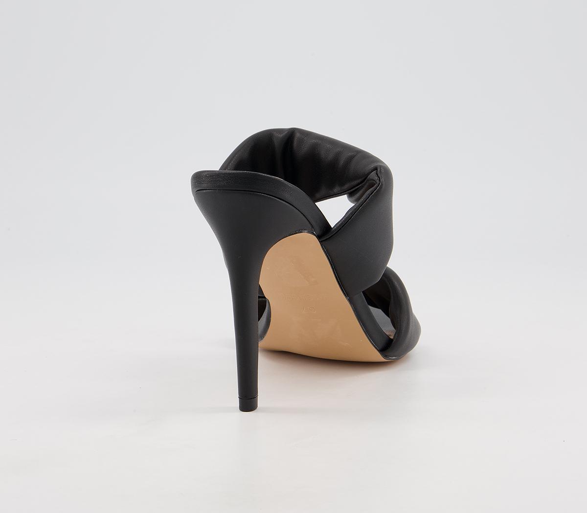 Office Hillcrest Twist Two Strap Slip On High Stiletto Mules Office Hillcrest Twist Two Strap Slip On High Stiletto Mules Black