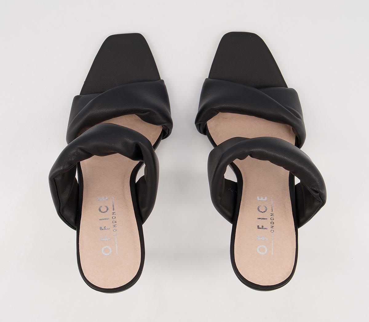 Office Hillcrest Twist Two Strap Slip On High Stiletto Mules Office Hillcrest Twist Two Strap Slip On High Stiletto Mules Black