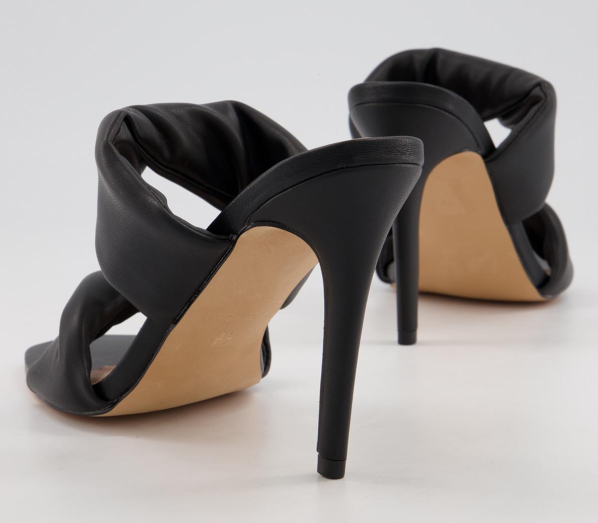 Office Hillcrest Twist Two Strap Slip On High Stiletto Mules Office Hillcrest Twist Two Strap Slip On High Stiletto Mules Black
