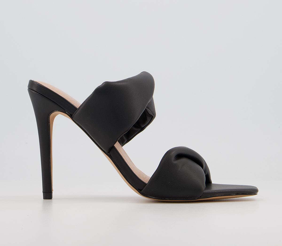 Office Hillcrest Twist Two Strap Slip On High Stiletto Mules Office Hillcrest Twist Two Strap Slip On High Stiletto Mules Black