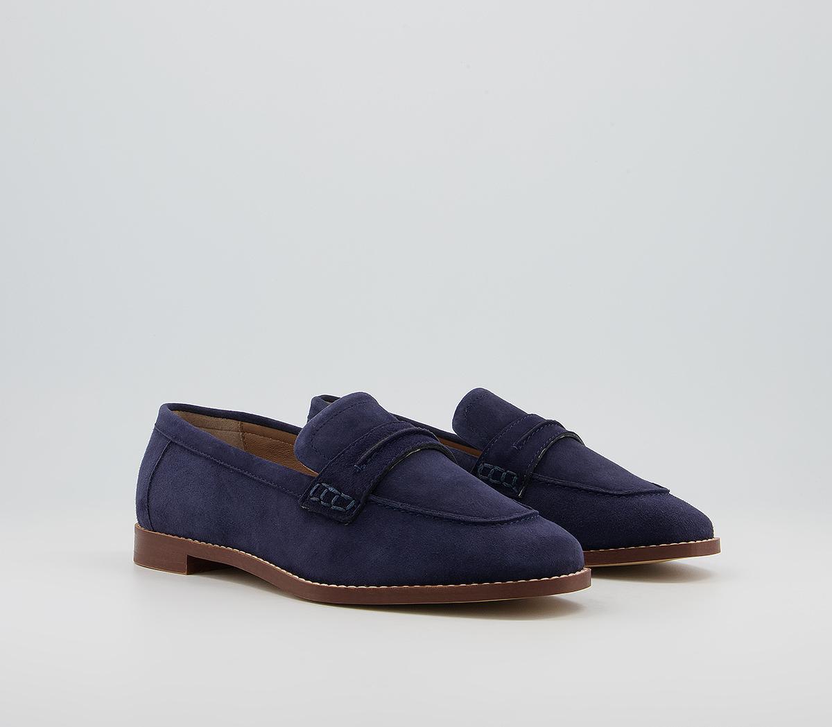 OFFICE Freetown Soft Square Toe Loafers Navy - Women’s Loafers