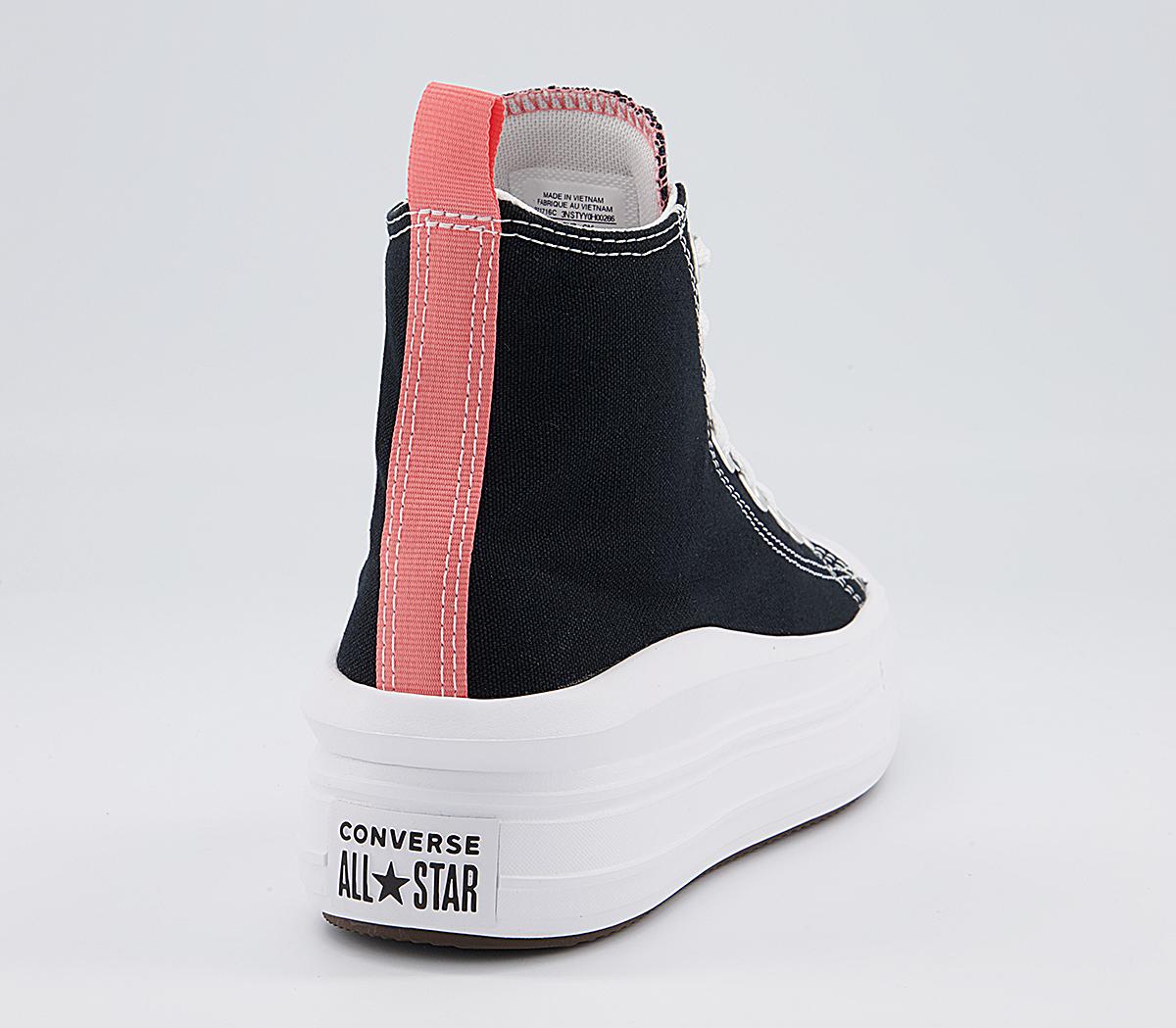 ConverseAll Star Move Gs TrainersBlack Pink Salt White