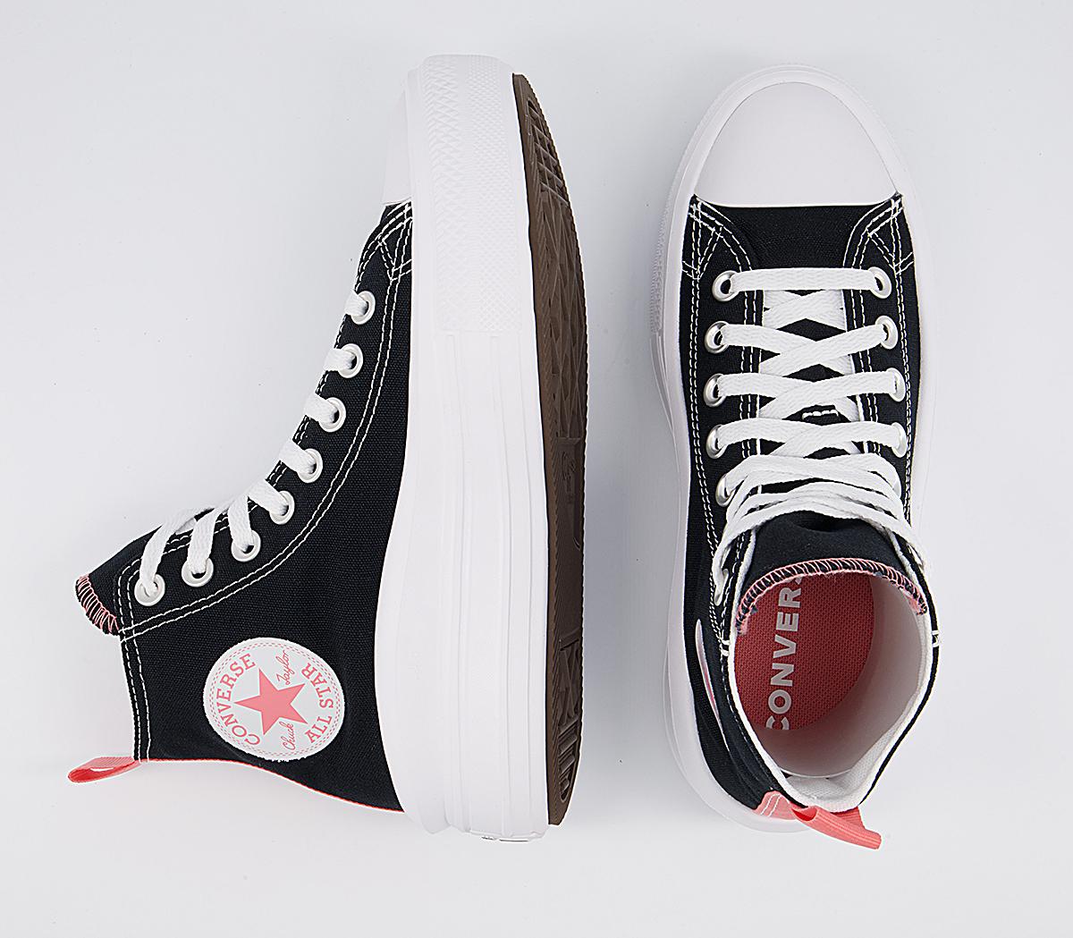 ConverseAll Star Move Gs TrainersBlack Pink Salt White