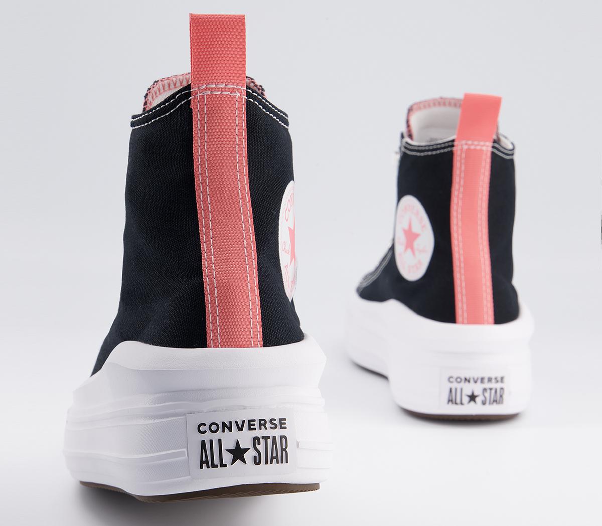 ConverseAll Star Move Gs TrainersBlack Pink Salt White