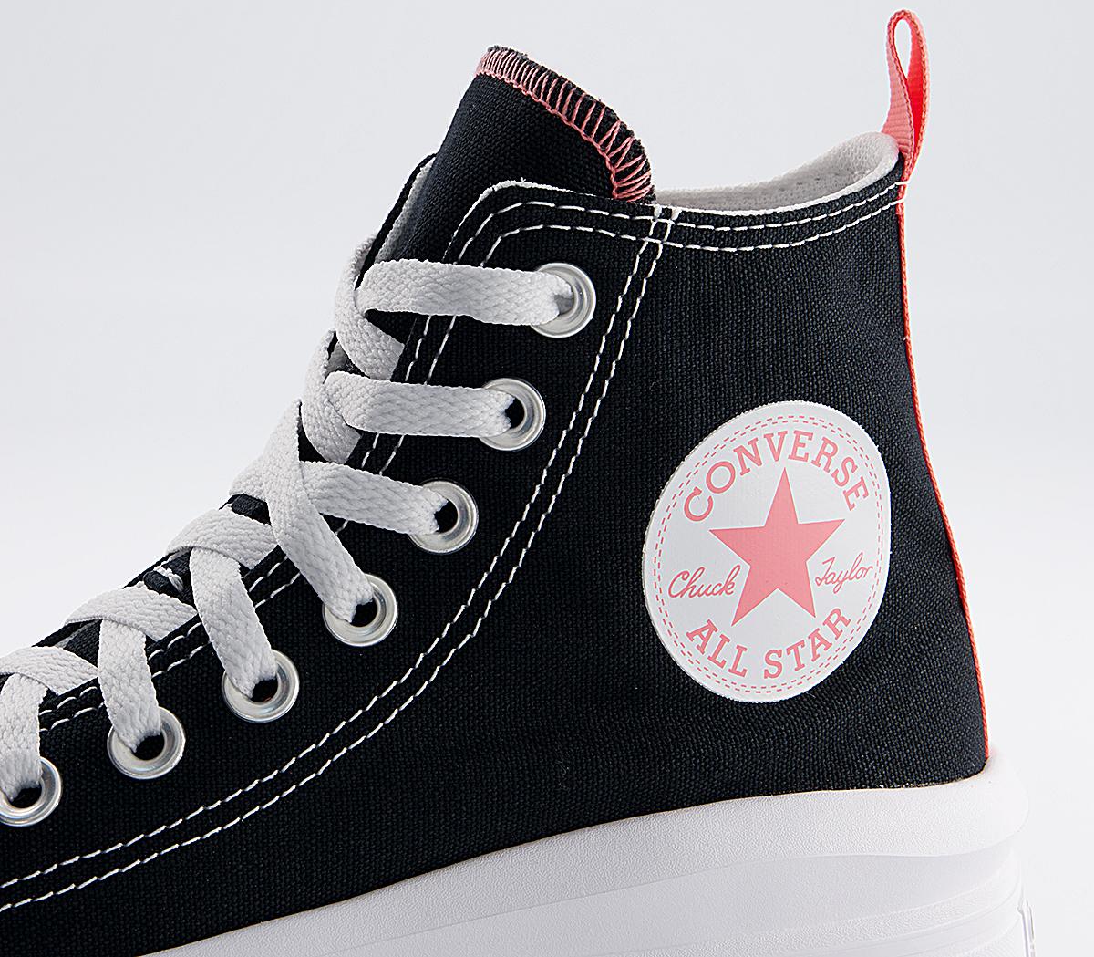 ConverseAll Star Move Gs TrainersBlack Pink Salt White